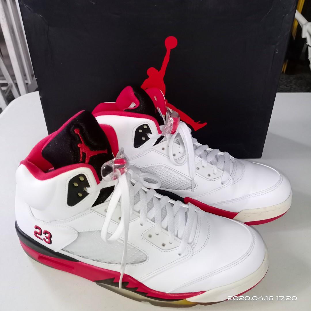 Jordan 5 fire red 2017 hot sale