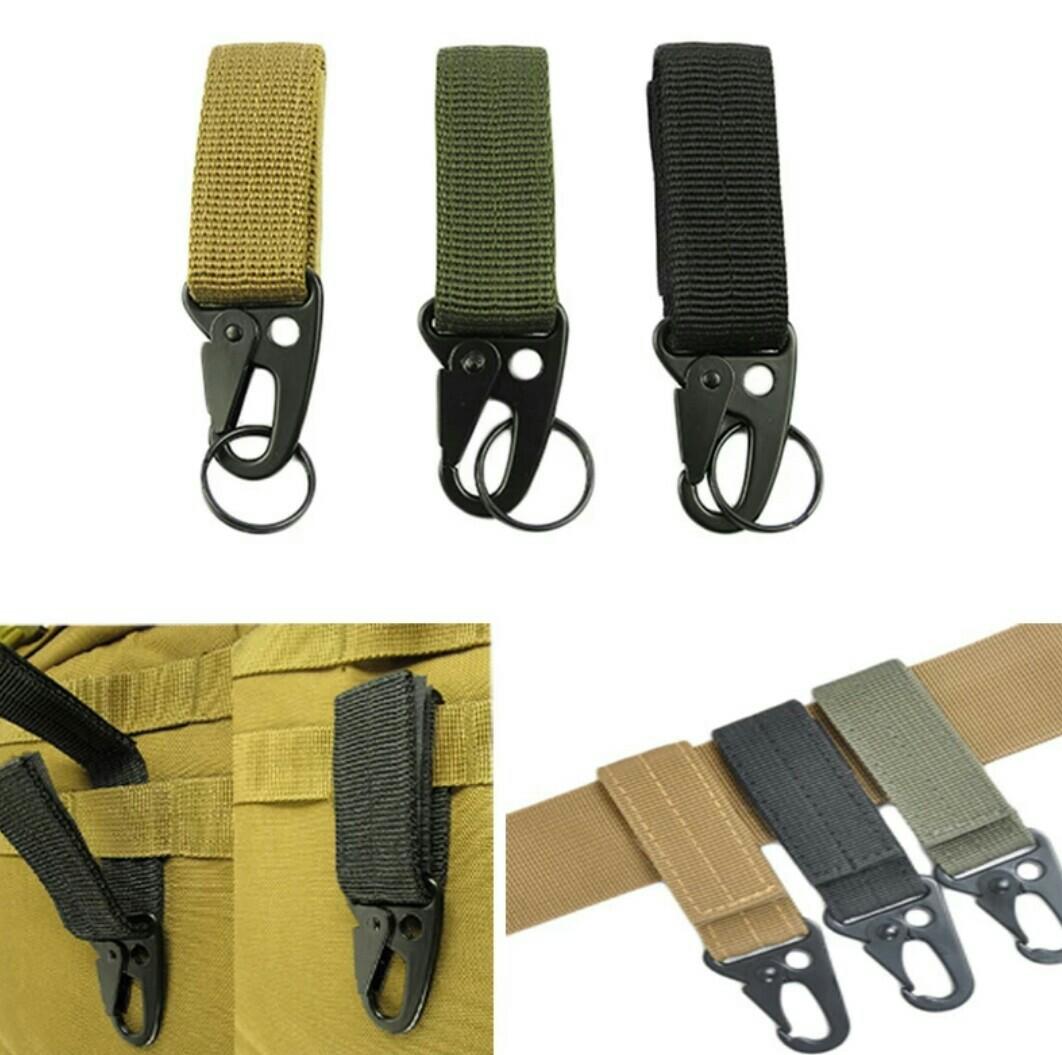 5 Pcs Outdoor Molle Strap Buckles Carabiner Clips Key Hook for Backpack Bag 