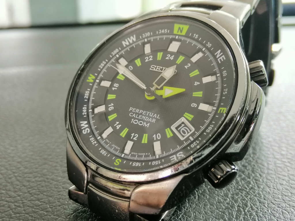 Seiko 8F56-00H0 Quartz GMT Perpetual Calendar, Men's Fashion, Watches &  Accessories, Watches on Carousell