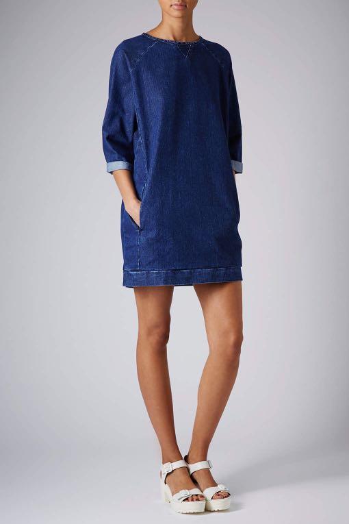 topshop moto denim dress