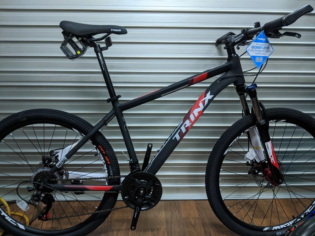 black and red mountain bike