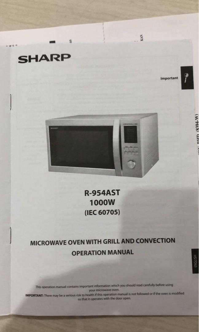 Used sharp oven microwave, TV & Home Appliances, Kitchen Appliances