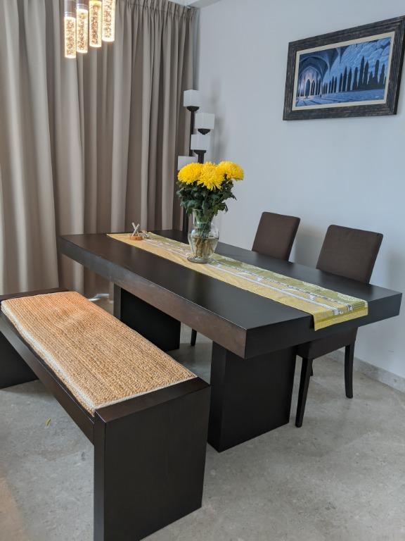 West Elm Terra Dining Table Bench 2 Calligaris Chairs Furniture Home Living Furniture Tables Sets On Carousell