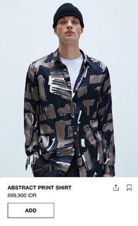 Zara satin printed shirt