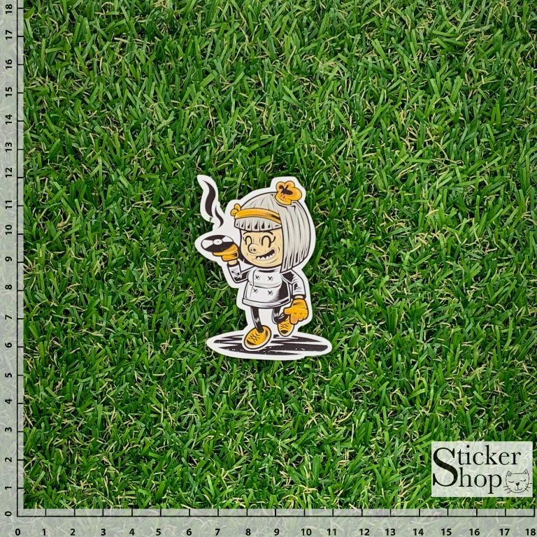 71 Smiling Granny Waterproof Sticker Design Craft Art Prints