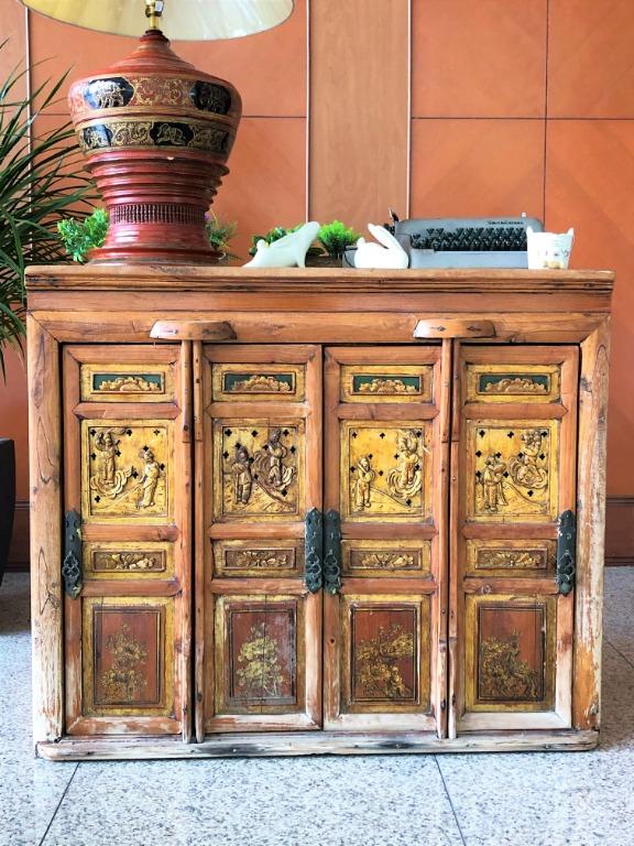 Antique Chinese Side Cabinet Vintage Collectibles Vintage Collectibles On Carousell