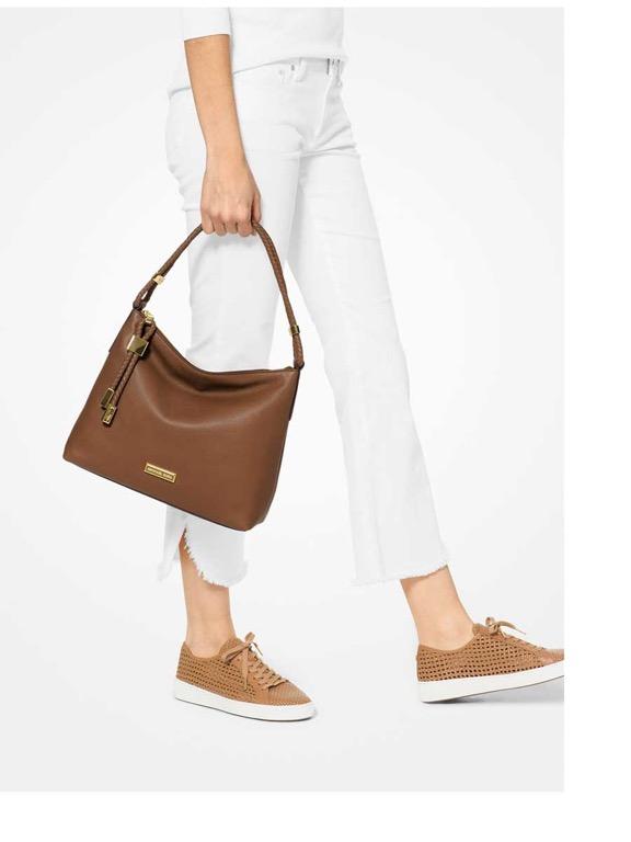 Lexington large pebbled leather shoulder bag discount