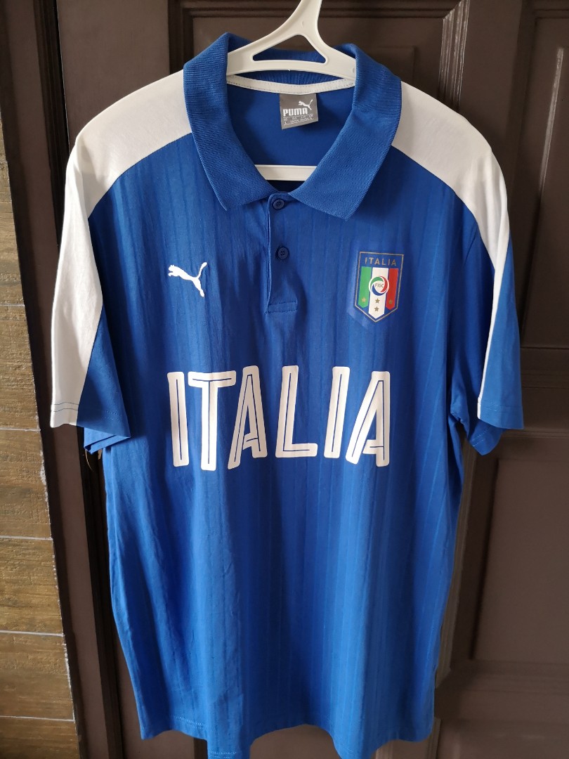 Authentic Puma Italian Football Polo T shirt Men s Fashion Tops