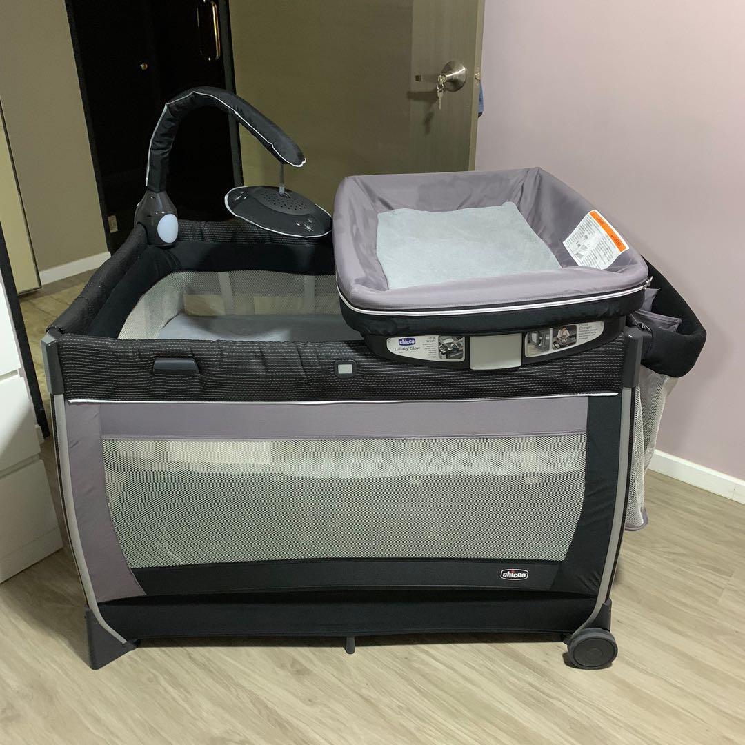 Chicco Lullaby Glow Cot Babies Kids Baby Nursery Kids Furniture Cots Cribs On Carousell