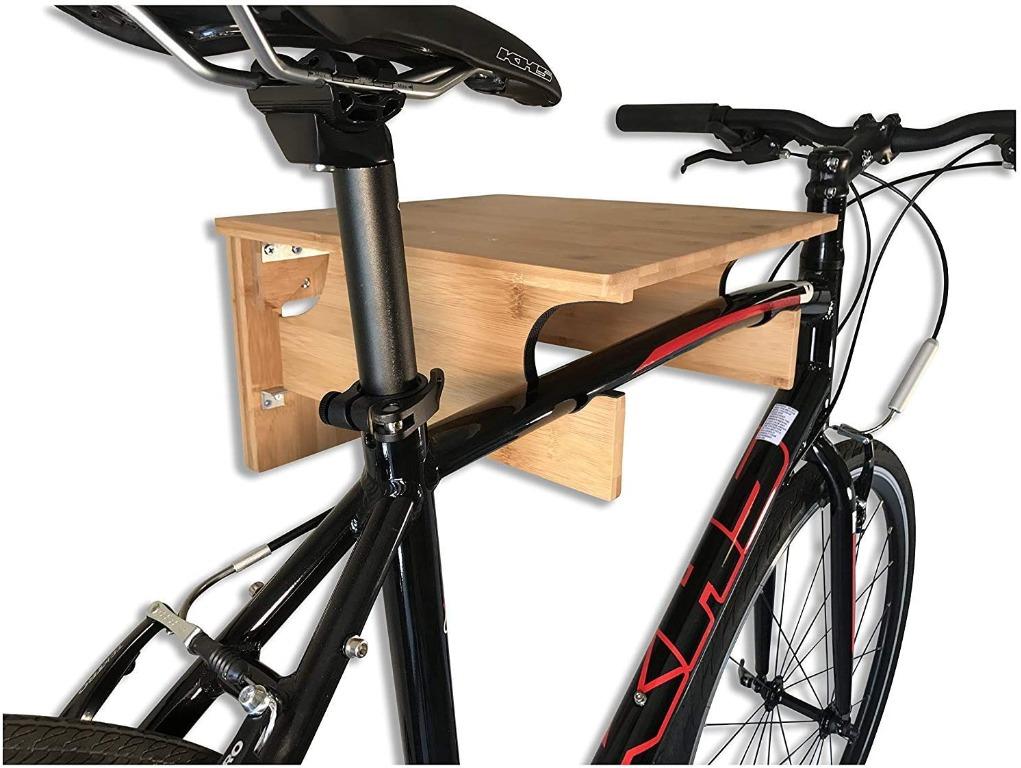 COR Surf Bike Rack Wall Bamboo Fold Away Bicyle Mount Made with Eco Friendly Sustainable Bamboo Sports Equipment Bicycles Parts Parts Accessories on Carousell