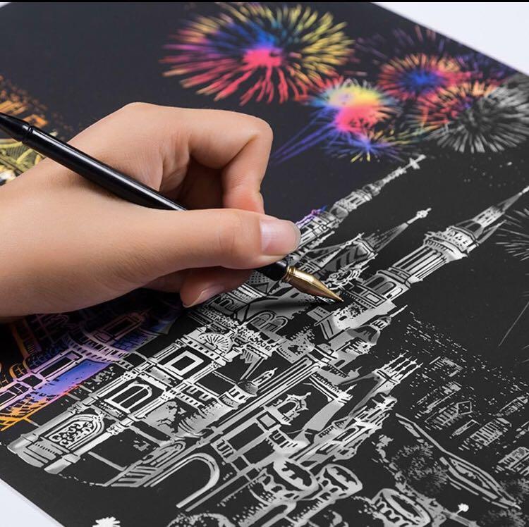 Po Diy Scratch Painting Kit Design Craft Craft Supplies
