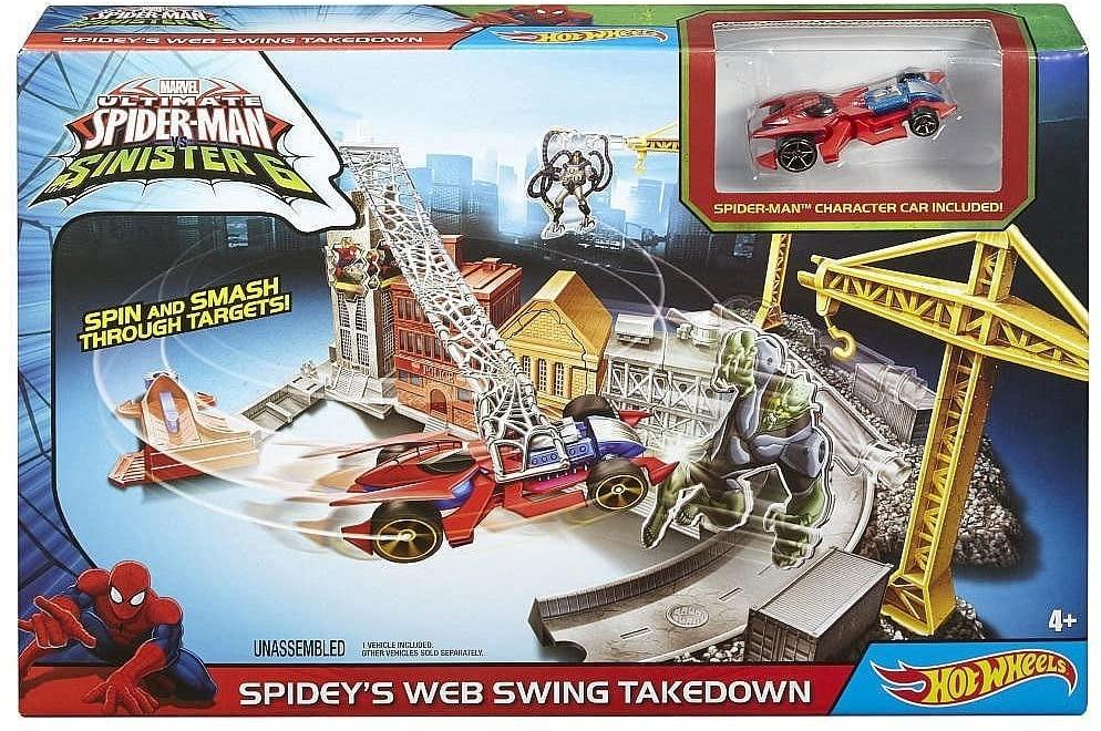 spiderman hot wheels track