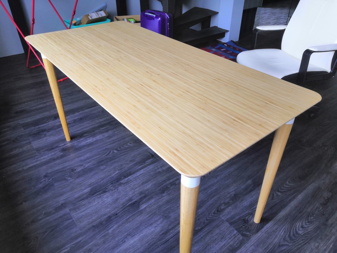 IKEA wooden table, Furniture & Home Living, Furniture, Tables & Sets on