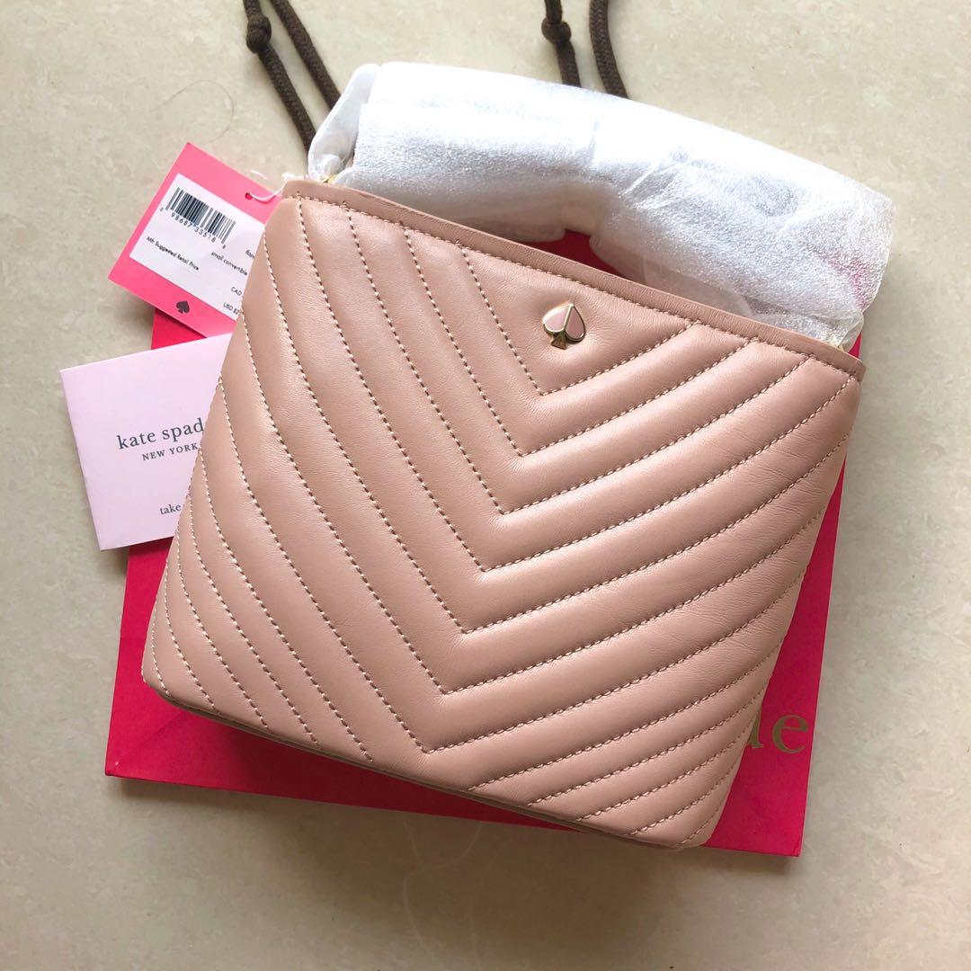 INSTOCK Kate Spade Amelia Small Convertible Crossbody Handbag Slingbag  Flapper Pink Warm Blush Pink, Women's Fashion, Bags & Wallets, Cross-body  Bags on Carousell