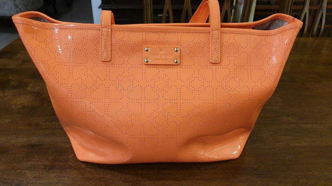 KATE SPADE Harmony Metro Tote Bag Orange Women s Fashion Bags