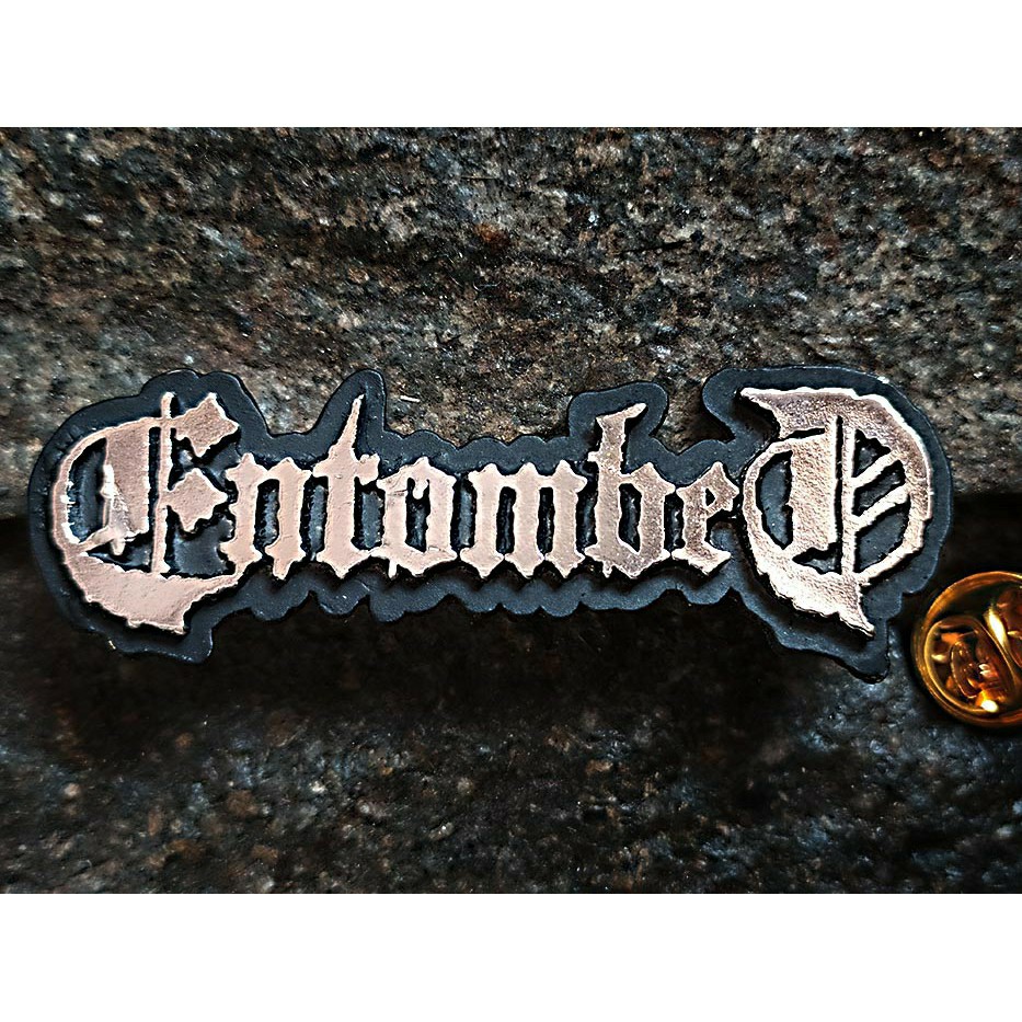 Metal Badge Emblem Enamel Pin Accessories Band Entombed Logo, Fesyen ...
