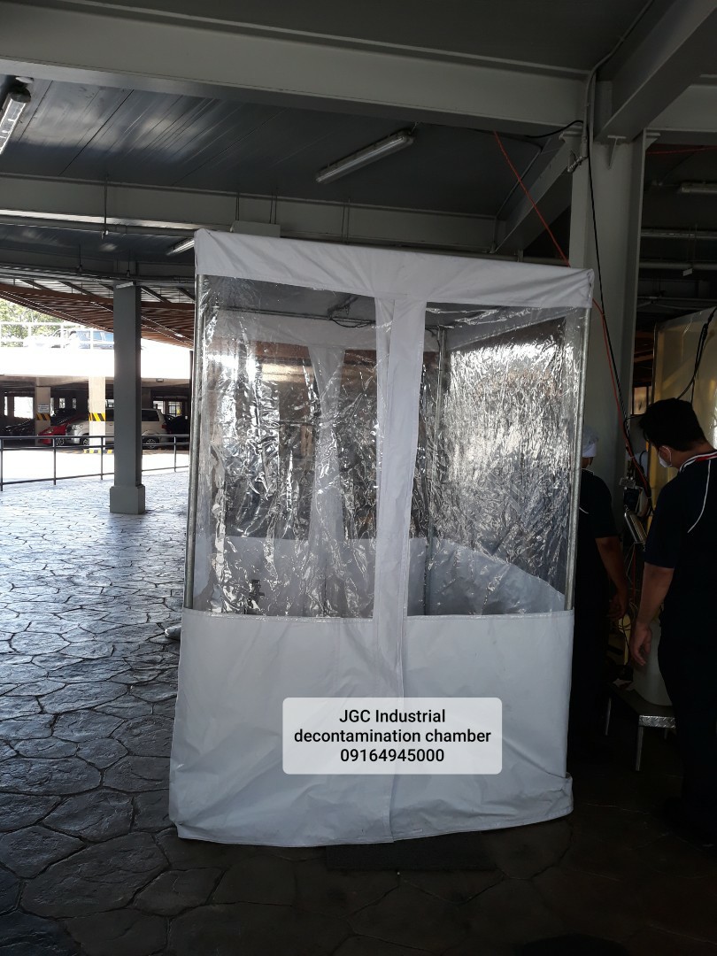 Misting machine & decontamination tent. With mist machine, mist spray