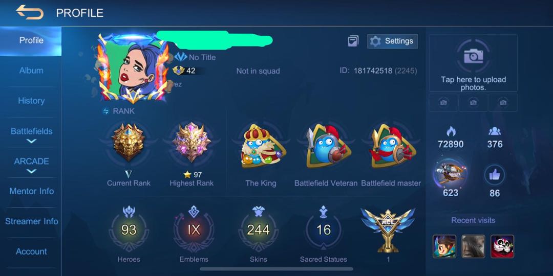 Mobile Legends Account, Toys & Games, Video Gaming, Video ...