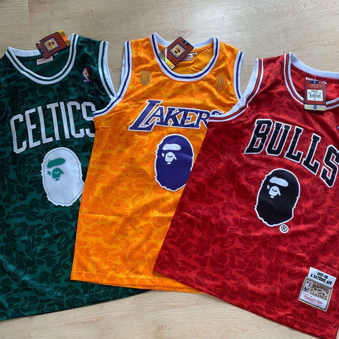 Bape a bathing ape x chicago bulls nba basketball jersey, Men's Fashion,  Activewear on Carousell