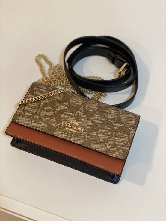 New coach Authentic FLAP BELT BAG IN COLORBLOCK SIGNATURE CANVAS COACH 91537 245 instock