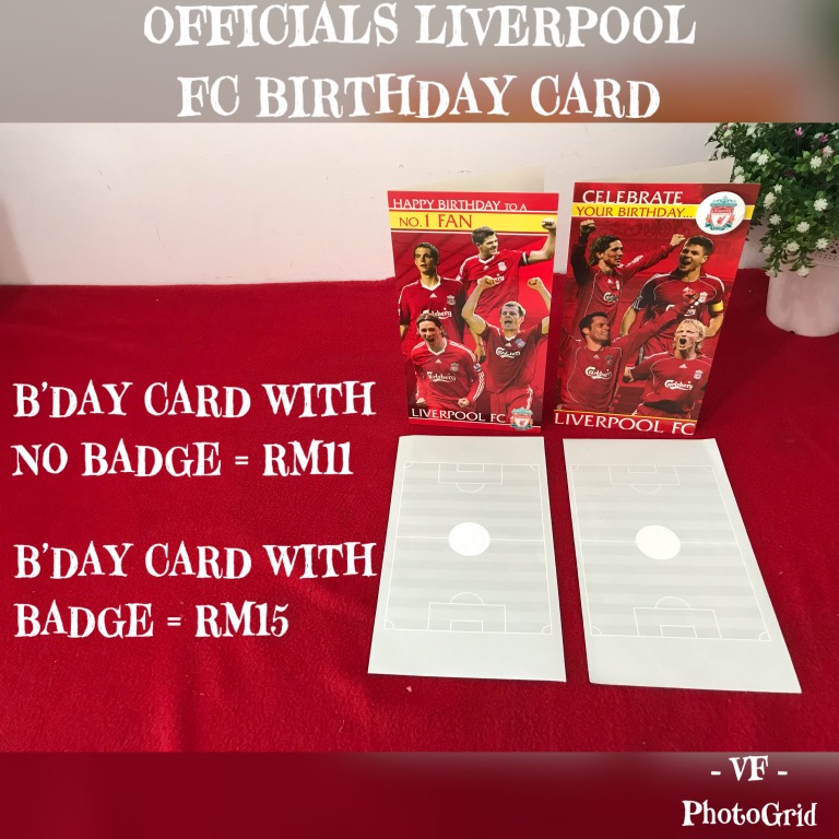 Official Liverpool Fc Birthday Card Everything Else Others On Carousell