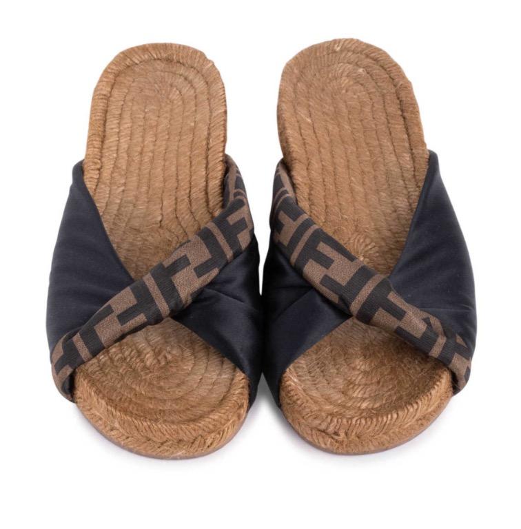 Fendi twist logo espadrilles sales