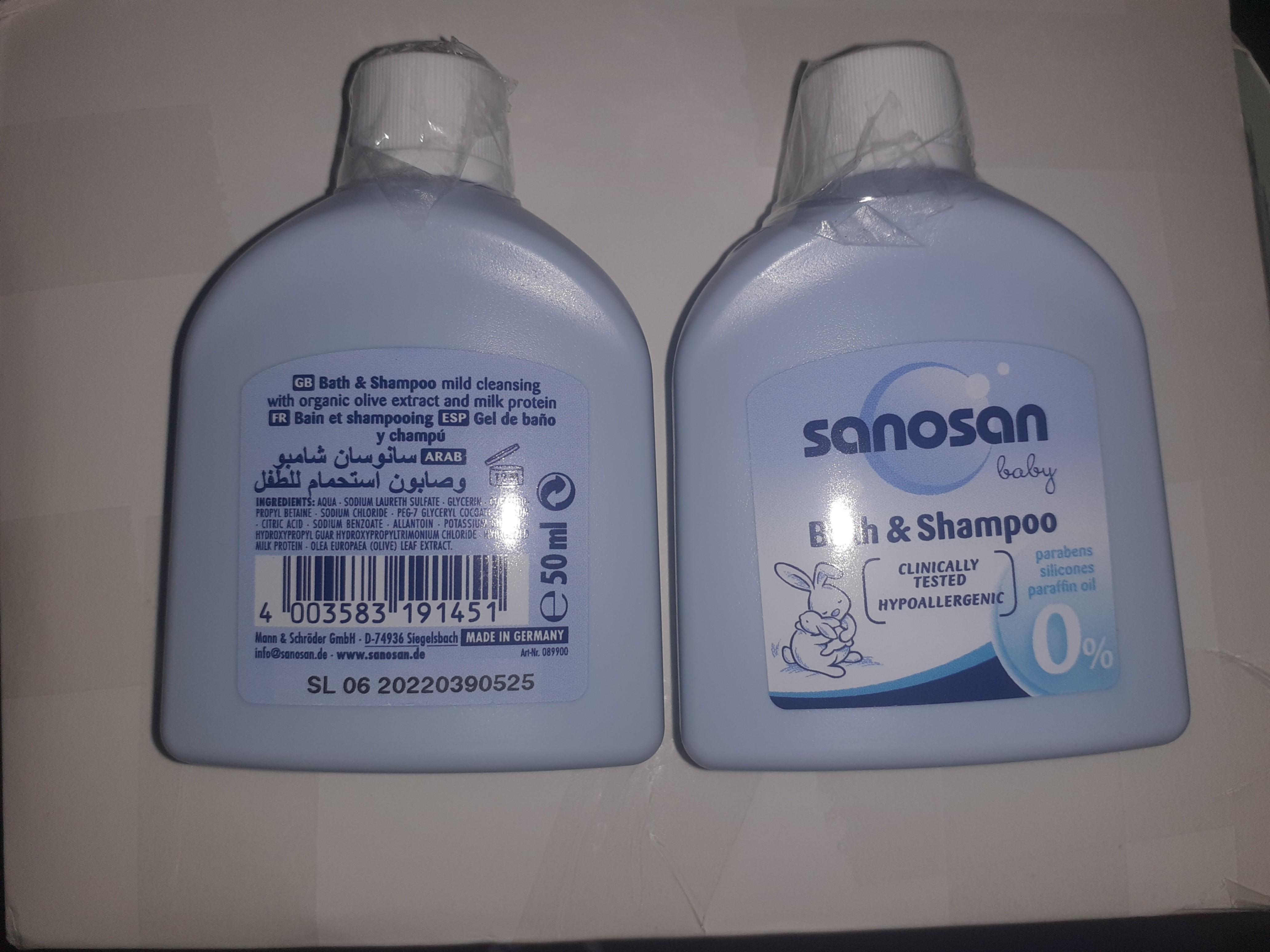 Sanosan baby bath&shampoo (Category: Baby Toiletries & Grooming) located in Antipolo. Submitted by wishm (Listing ID 1001162310, Image 1). Description: brand new and sealed sanosan baby bath &shampoo in 50ml..bought 100 Srp..selling half the price for each bottle..