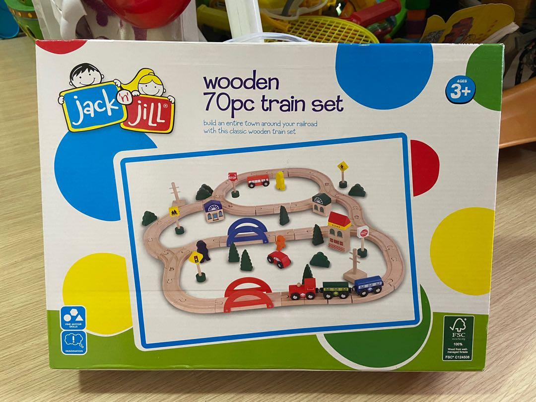 jack and jill wooden train set