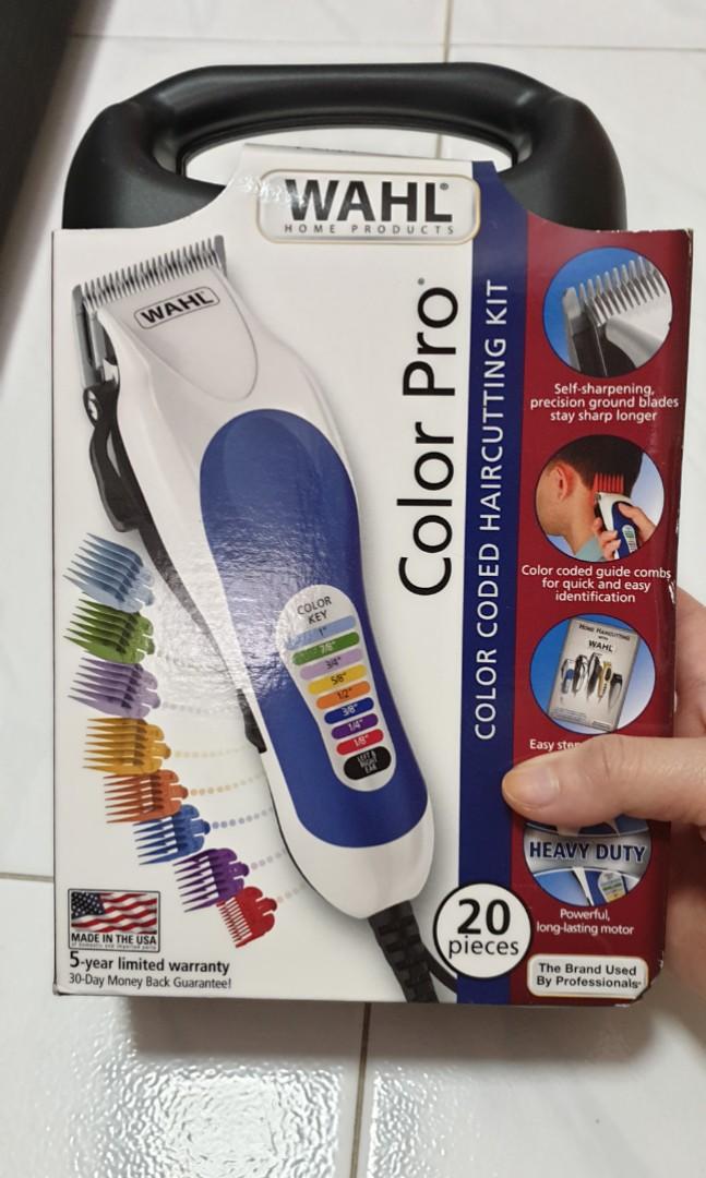 wahl color pro men's haircut kit with color coded