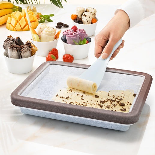 [Yang's Living] Instant Ice Cream Pan Roller With 2 Scraper , Cold Stone Ice Cream Slab, Perfect For Using With Kids. Rectangular Anti Griddle Freezer Usable With Yoghurt, Fruits, Gelato, Sorbet