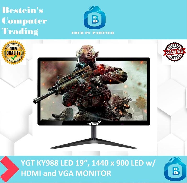 Ygt Ky9 Led 19 1440 X 900 Led W Hdmi And Vga Monitor Computers Tech Parts Accessories Monitor Screens On Carousell
