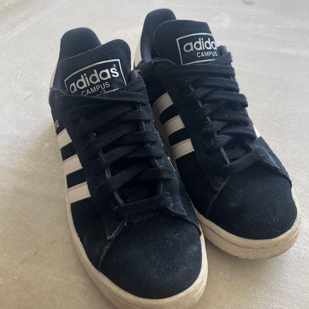 adidas campus black suede