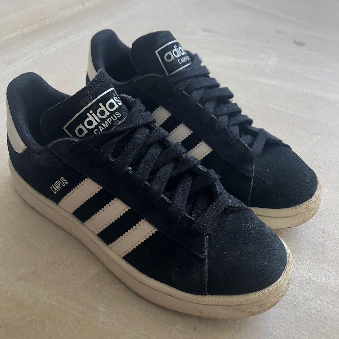 adidas campus black suede