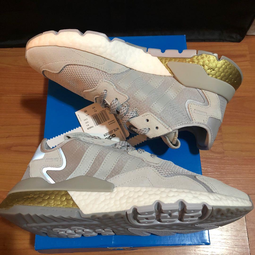 Adidas nite jogger grey gold sales
