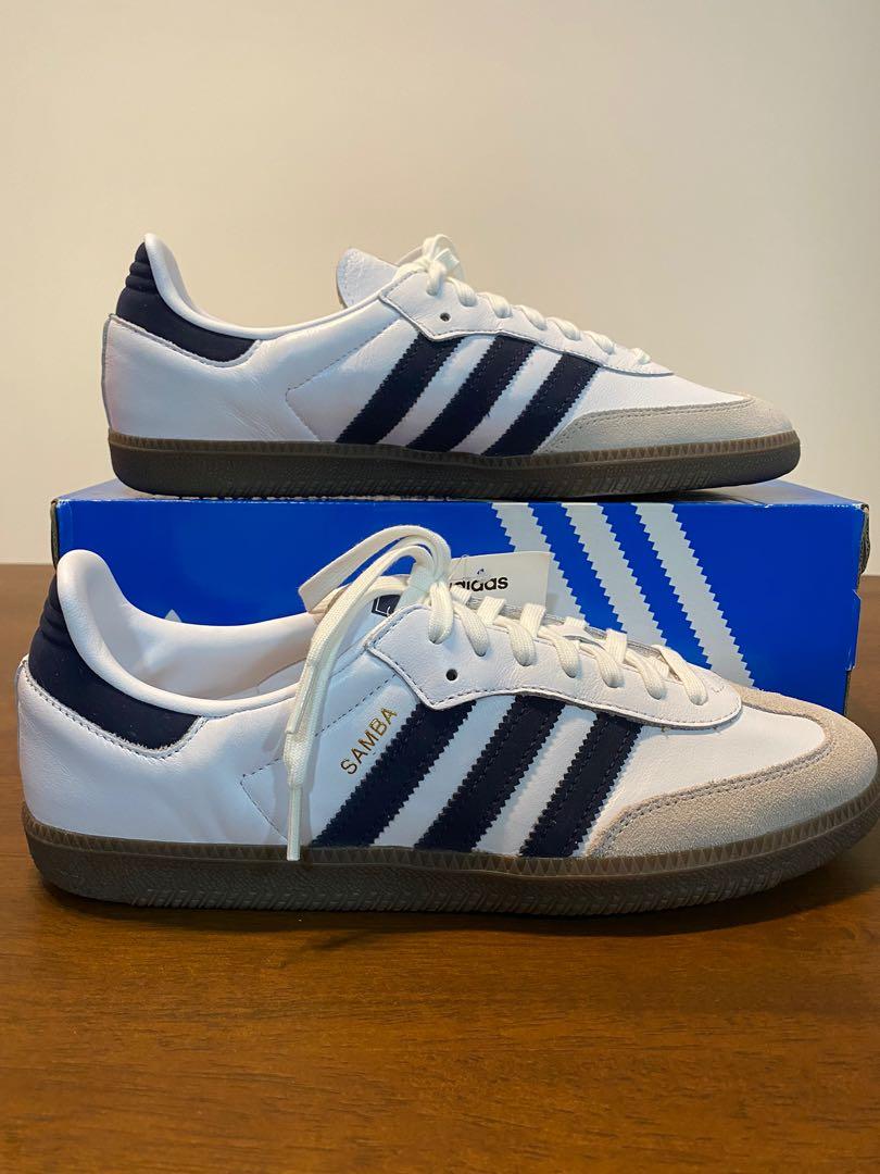 adidas samba blue stripe