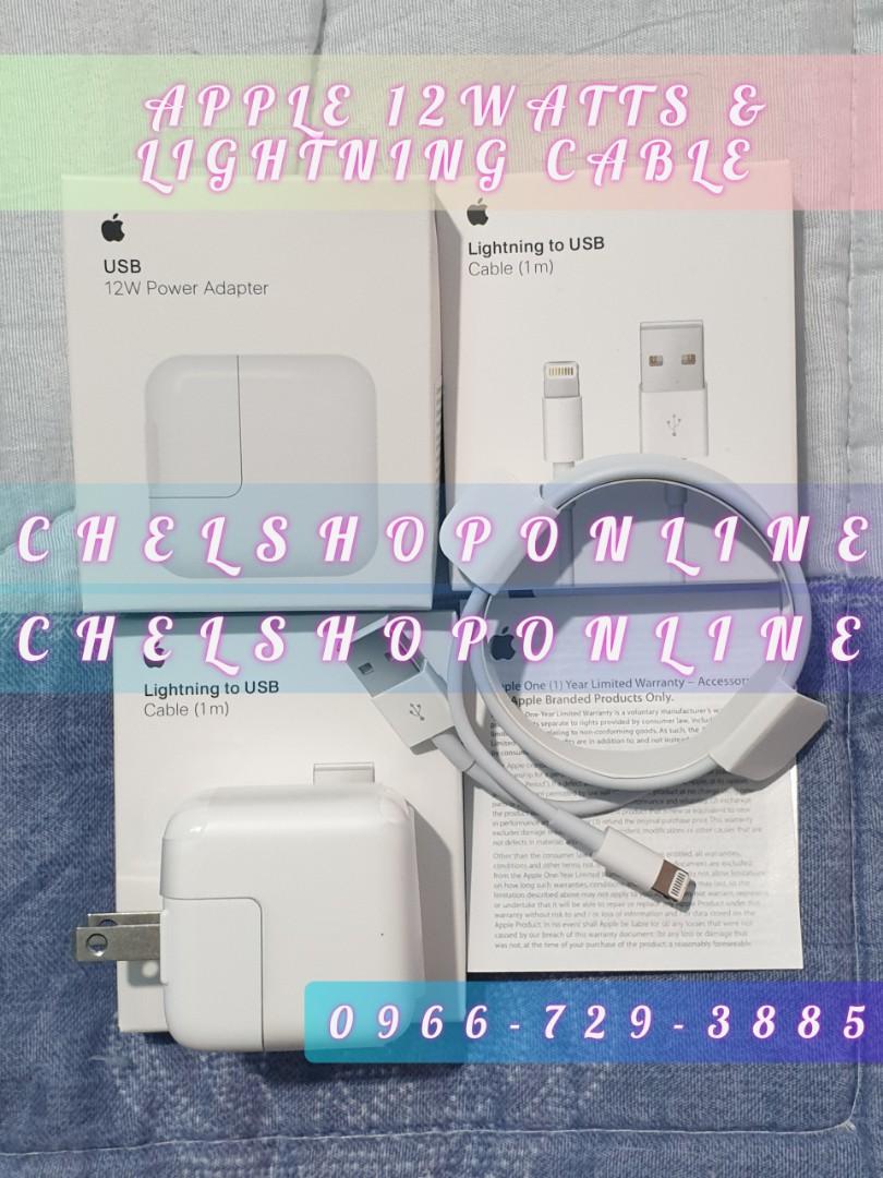 Apple Charger set. 12watts plus Lightning Cable. (Category: Chargers) located in Manila. Submitted by chelshoptiqueph (Listing ID 1001384987, Image 1). Description: what you see is what you get basis. onhand Apple charger. Guaranteed Original and Brandnew. moneyback if proven F*ke. 09667293885..