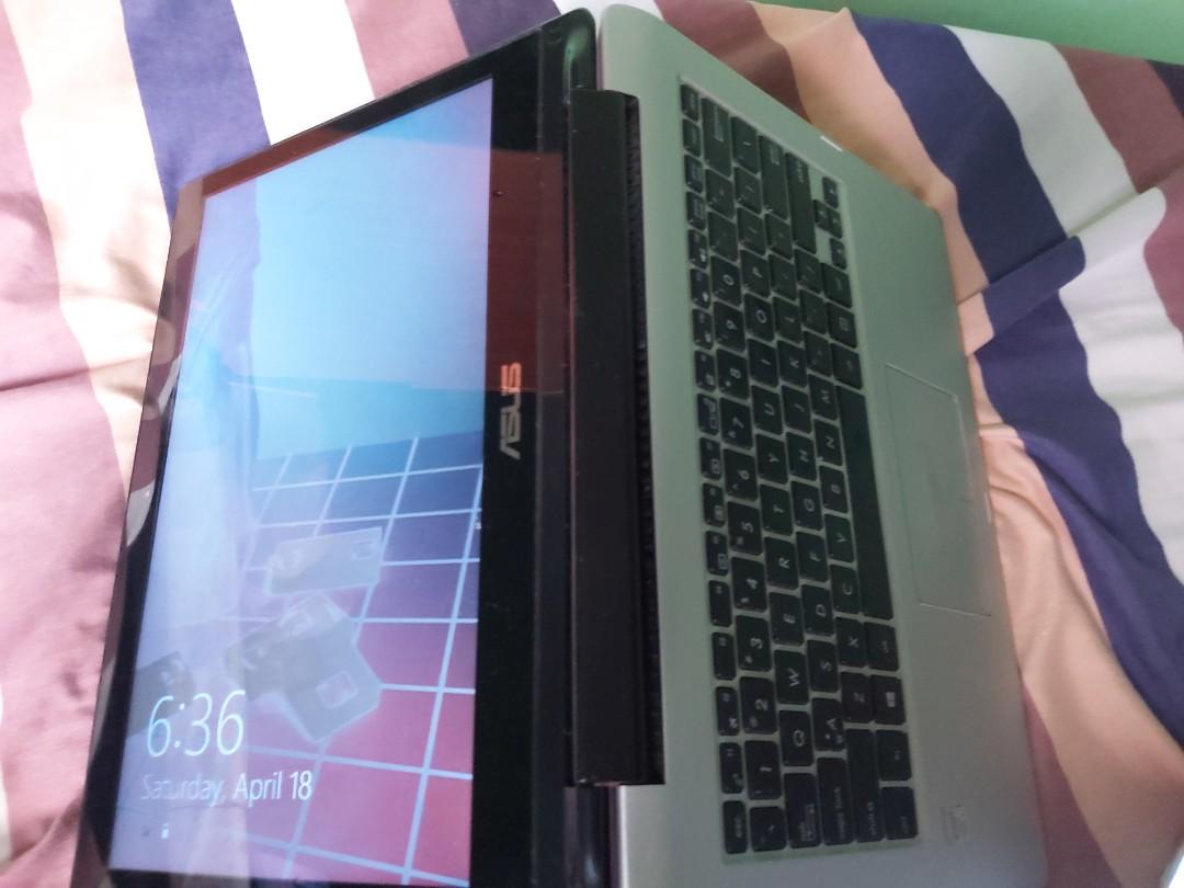 ASUS Core i3-4030U flip 365 Degree and Touch screen (Category: Laptops & Notebooks) located in Pateros City. Submitted by bodegasale (Listing ID 1001392628, Image 3). Description: 365 degree flip 100% smooth condition with charger and Unit good working condition RFS : may new laptip na 1st owner Windows 8 bought last 2013.