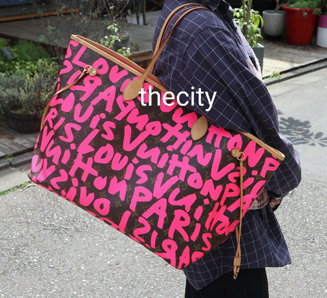 Louis Vuitton Monogram Stephen Sprouse GRAFFITI Neverfull GM Tote Bag  6E250010p"