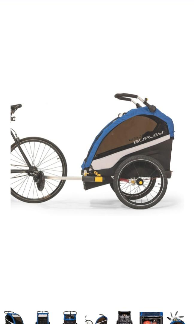 Burley D Lite 1 Single Seat Child Children Kids Premium Luxury Deluxe Bike Bicycle Trailer Jogger Stroller Wagon Hauler With Seat Recline Storage Space Trunk Boot And Suspension Bicycles Pmds Parts