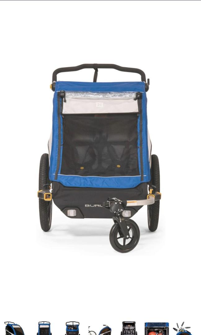 Burley D Lite 2 Seat Seater Double Child Children Kids Bike Bicycle Trailer Wagon Hauler Jogger Stroller With Seat Recline Storage Space Trunk Boot And Suspension Bicycles Pmds Parts Accessories