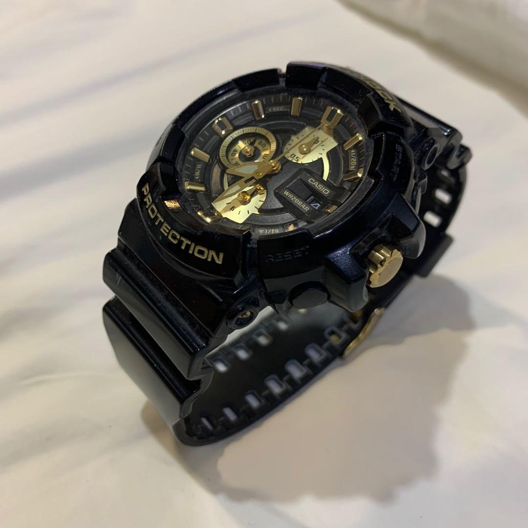Casio G Shock Black Gold GAC 100BR Limited Edition Analogue Date