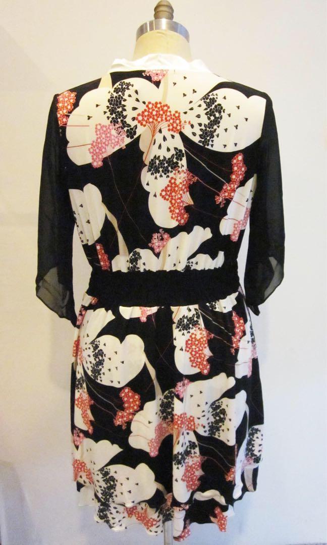 Dress Sale Plus Size Kimono Inspired Floral Dress Women s