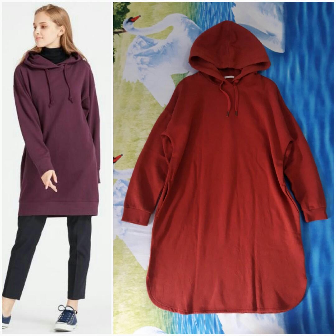 Uniqlo long hoodie dress 2025