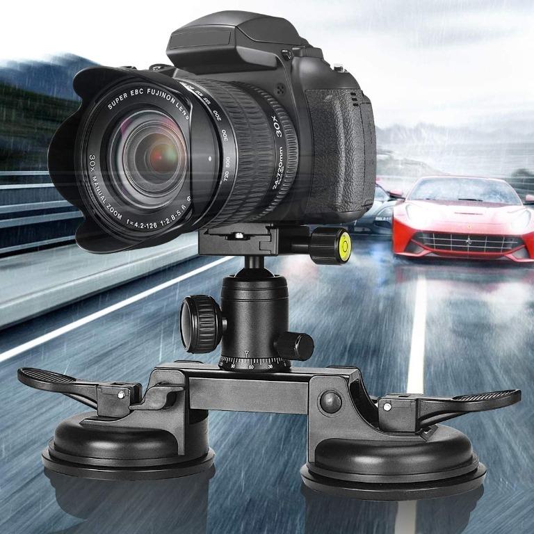 Fantaseal Heavy Duty DSLR Camera Suction Cup Car Mount Professional Camcorder Vehicle Holder