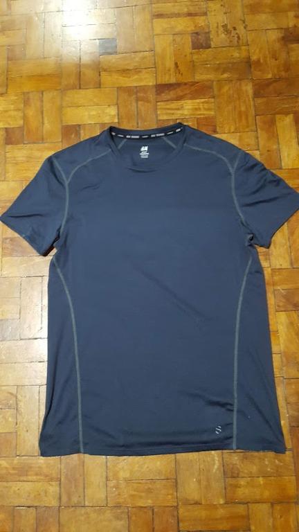 H M Mens Shirt Dri Fit Training Sports Blue Medium Slim Fit Men S