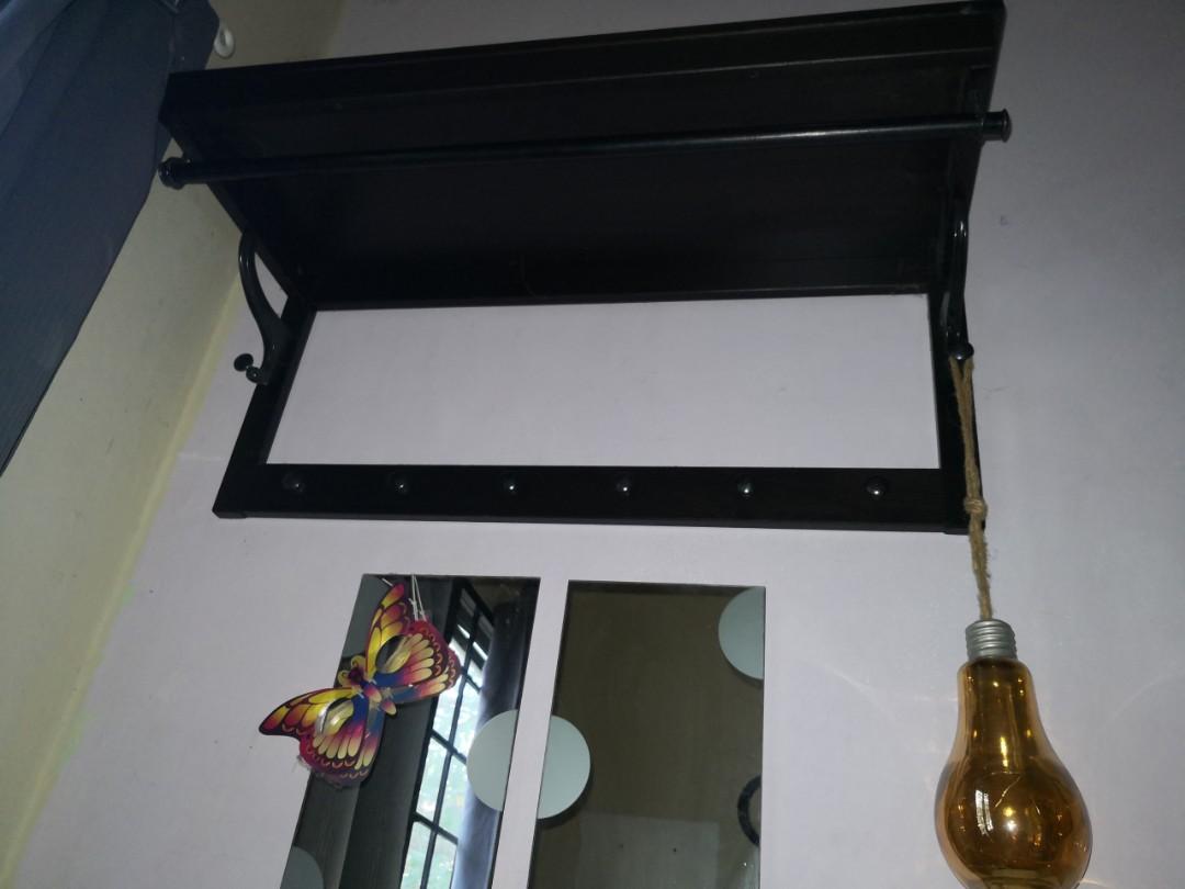 Ikea hemnes hat rack black deals