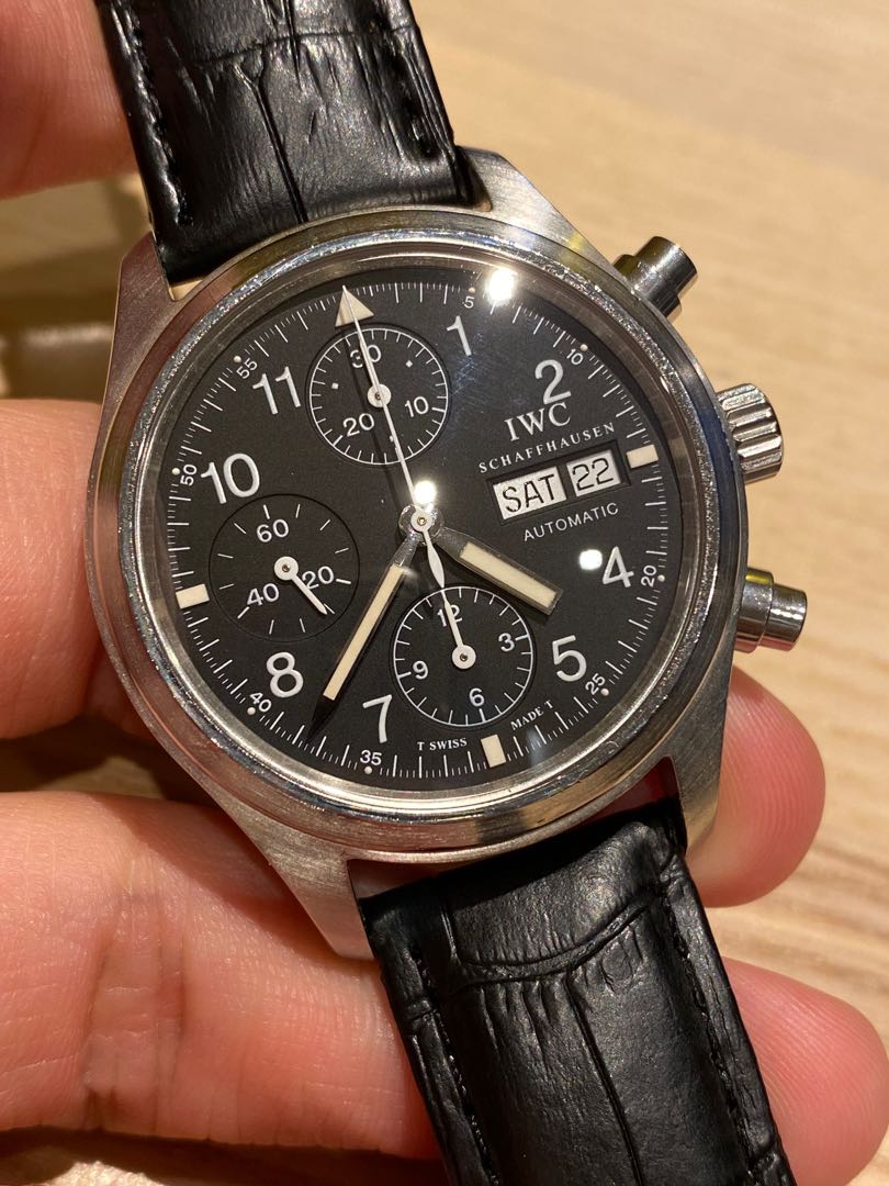 IWC 370603 Pilot Chronograph with Leather Strap Carousell