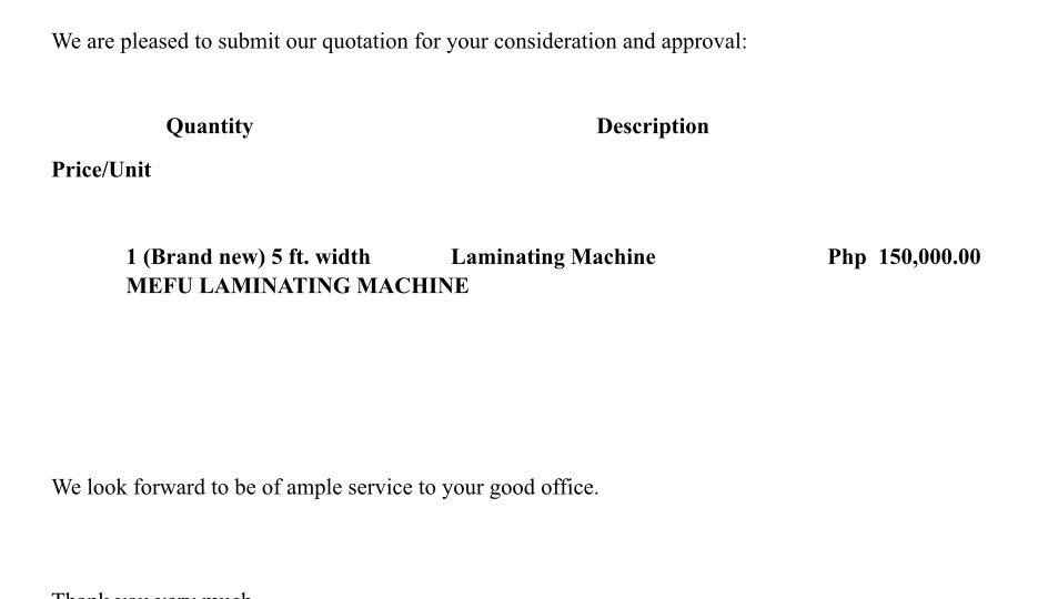 Laminators (Category: Office & Business Technology) located in Manila. Submitted by franciscojof (Listing ID 1001450901, Image 2). Description: Large Format Laminators = This LAMINATING MACHINE uses high quality silicone rubber that ensures bubble free lamination. =Also Available A3 Size -See also small Laminators =Also available are Large Format Rollup inkjet Printers .
