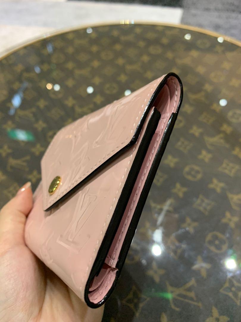 LOUIS VUITTON Vernis Victorine Wallet Rose Ballerine 936365