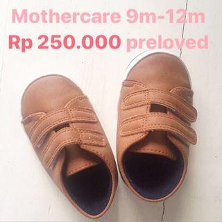 Mothercare - brown shoes 9-12m - preloved sepatu bayi anak